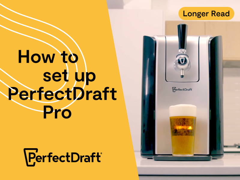 How to set up PerfectDraft Pro title with a PerfectDraft Pro and Pint of Beer